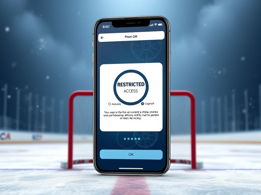 Mobile app interface for hockey fantasy